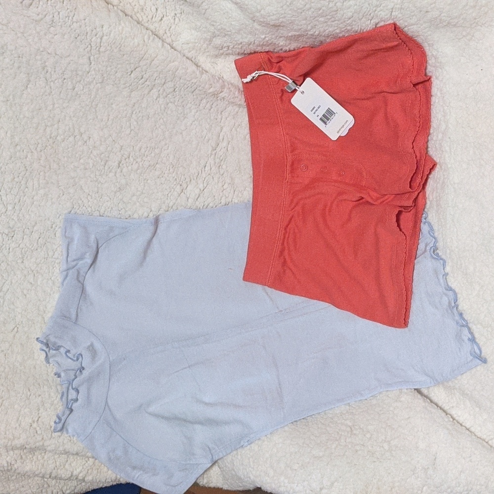 PJ Salvage Lounge Shorts & FP Movement T-shirt (curated set)